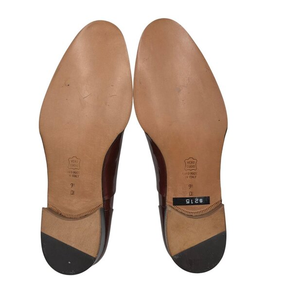 Vintage NEW R. Martegani Italy Mens 9D Brown Leather Oxfords Dress Shoes Italian main image 12